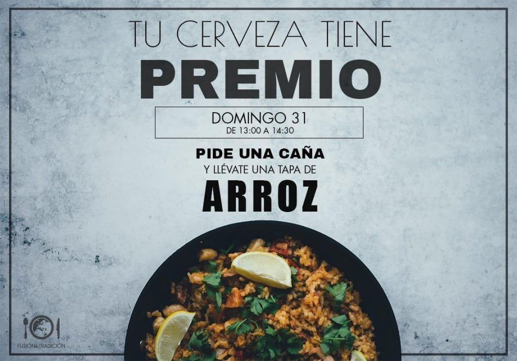 Este domingo tu cerveza tiene premio en el restaurante Fusión&Tradición