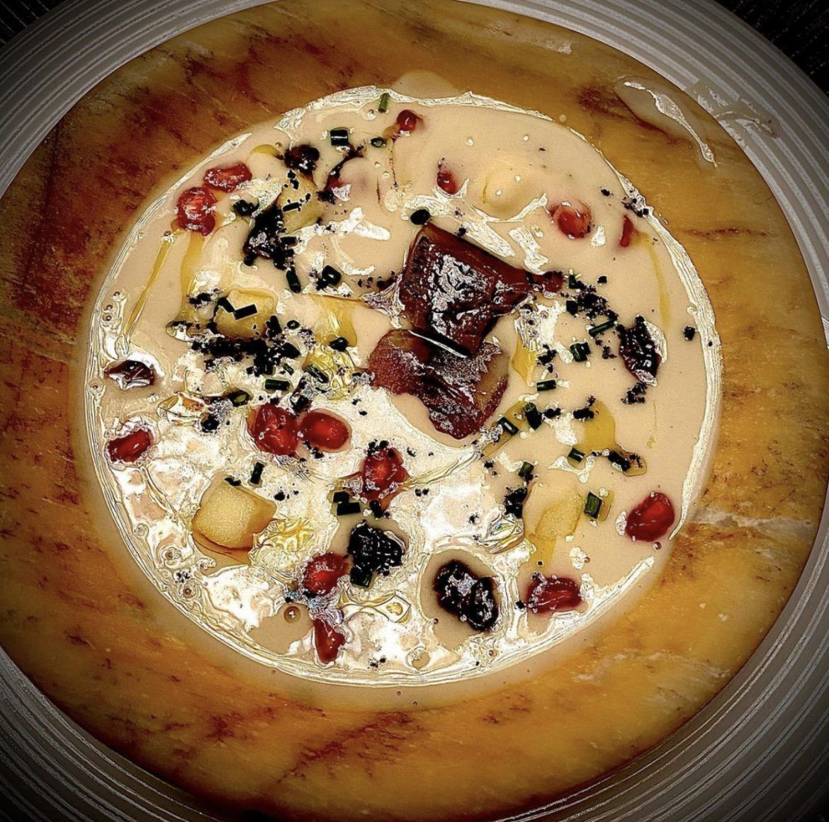 Mazamorra en La Almudaina by Carlos Herrera Mazamorra en La Almudaina by Carlos Herrera - Gastronomía y Moda