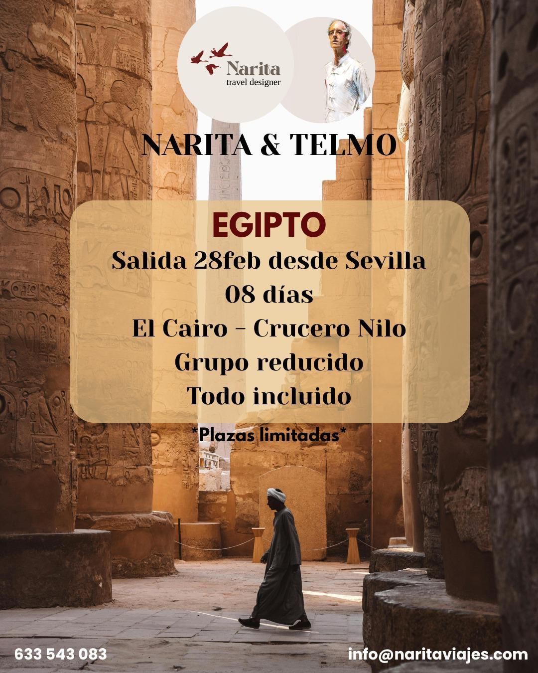 Viaja a Egipto desde Sevilla con Carlos Telmo: una experiencia única junto a Narita Travel Designer - Gastronomía y Moda