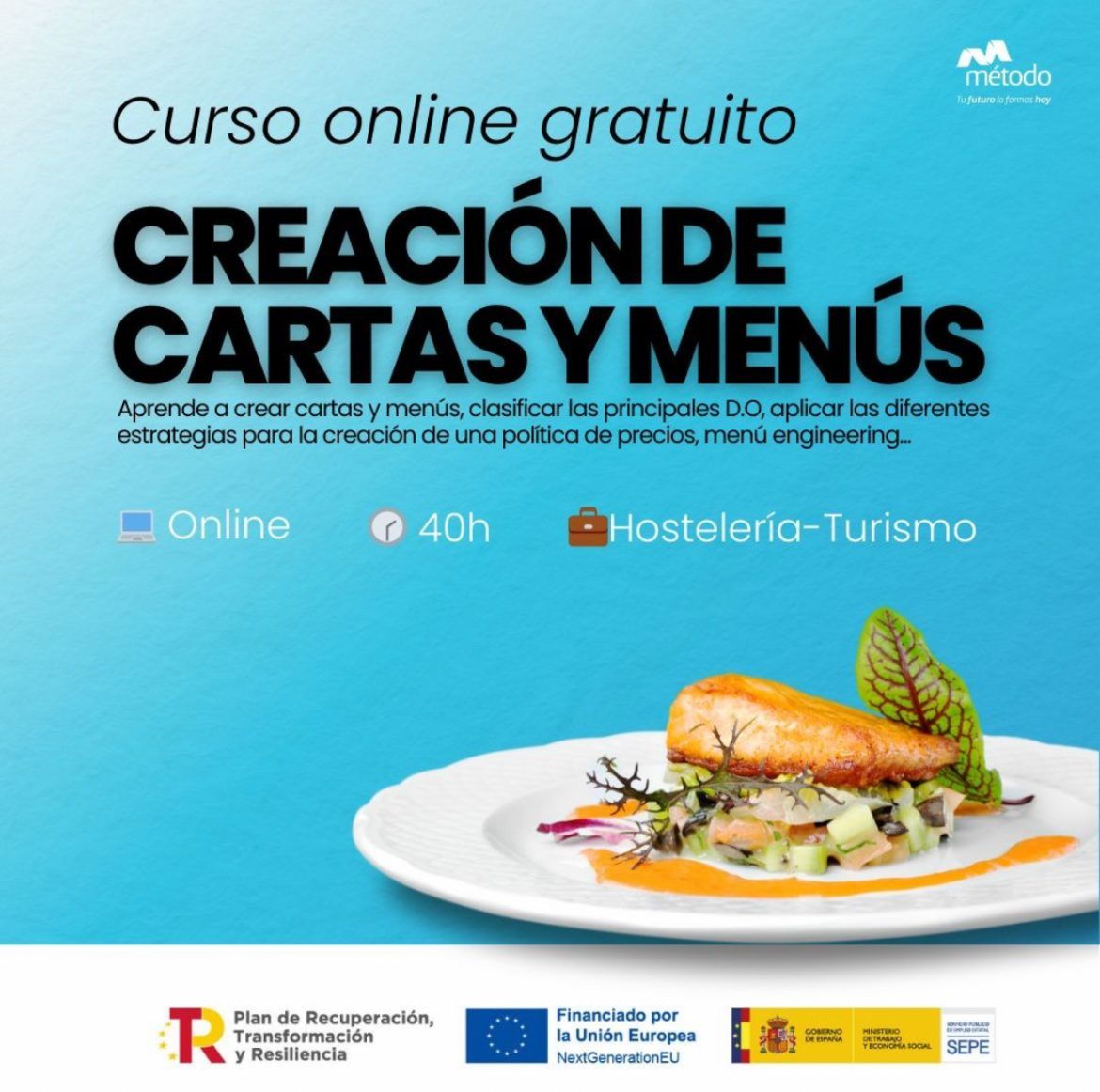 El Grupo Método ofrece un curso online gratuito de creación de cartas y menús - Gastronomía y Moda
