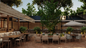 Terraza del restaurante El campero, en madrid