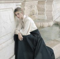Espectacular camisa de lentejuelas y falda voluminosa by Manuel Zerpa - Gastronomía y Moda
