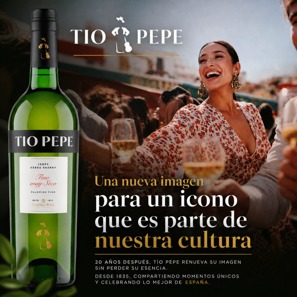 Tío Pepe renueva su imagen tras 20 años y refuerza su papel como gran icono cultural de España Tío Pepe renueva su imagen tras 20 años y refuerza su papel como gran icono cultural de España - Gastronomía y Moda