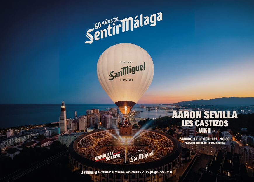 San Miguel celebra sus 60 años en Málaga con un DJ set desde un globo aerostático en La Malagueta San Miguel celebra sus 60 años en Málaga con un DJ set desde un globo aerostático en La Malagueta - Gastronomía y Moda