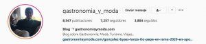 Perfil de Gastronomía y Moda en Instagram