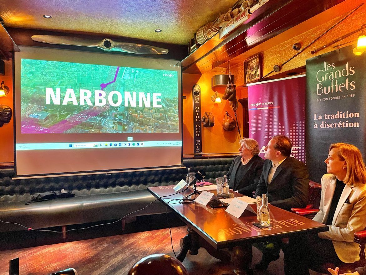 Les Grands Buffets de Narbona y Renfe firman un acuerdo de colaboración para promover el turismo sostenible en AVE en Narbona y la Región de Occitanie Les Grands Buffets de Narbona y Renfe firman un acuerdo de colaboración para promover el turismo sostenible en AVE en Narbona y la Región de Occitanie - Gastronomía y Moda