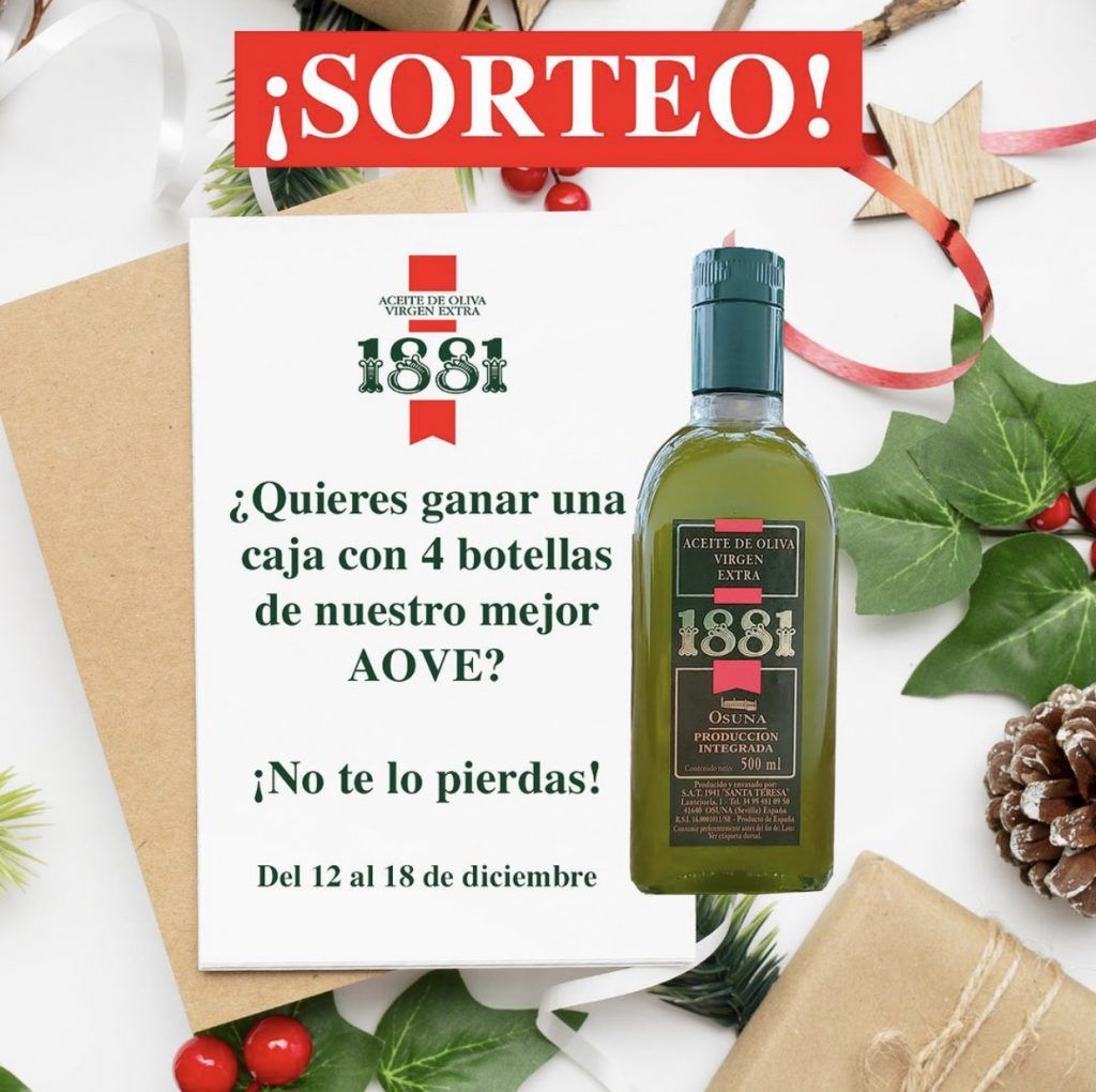 ¡¡SORTEO!! Si te gusta el Aceite de Oliva Virgen Extra, no puedes perderte esta oportunidad única que te ofrece Aceite 1881 - Gastronomía y Moda