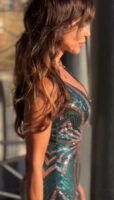 María José García Martínez, "puro amor" y espectacular con un vestido de ArteNovia de Sara Merino - Gastronomía y Moda