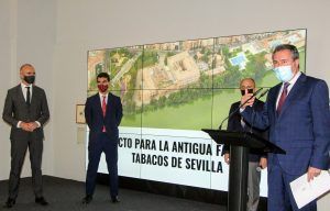 El Ayuntamiento de Sevilla, Altadis y KKH presentan el proyecto de inversión para la antigua Fábrica de Tabacos de Los Remedios que incluye un gran parque, nuevas actividades económicas y equipamientos - Gastronomía y Moda