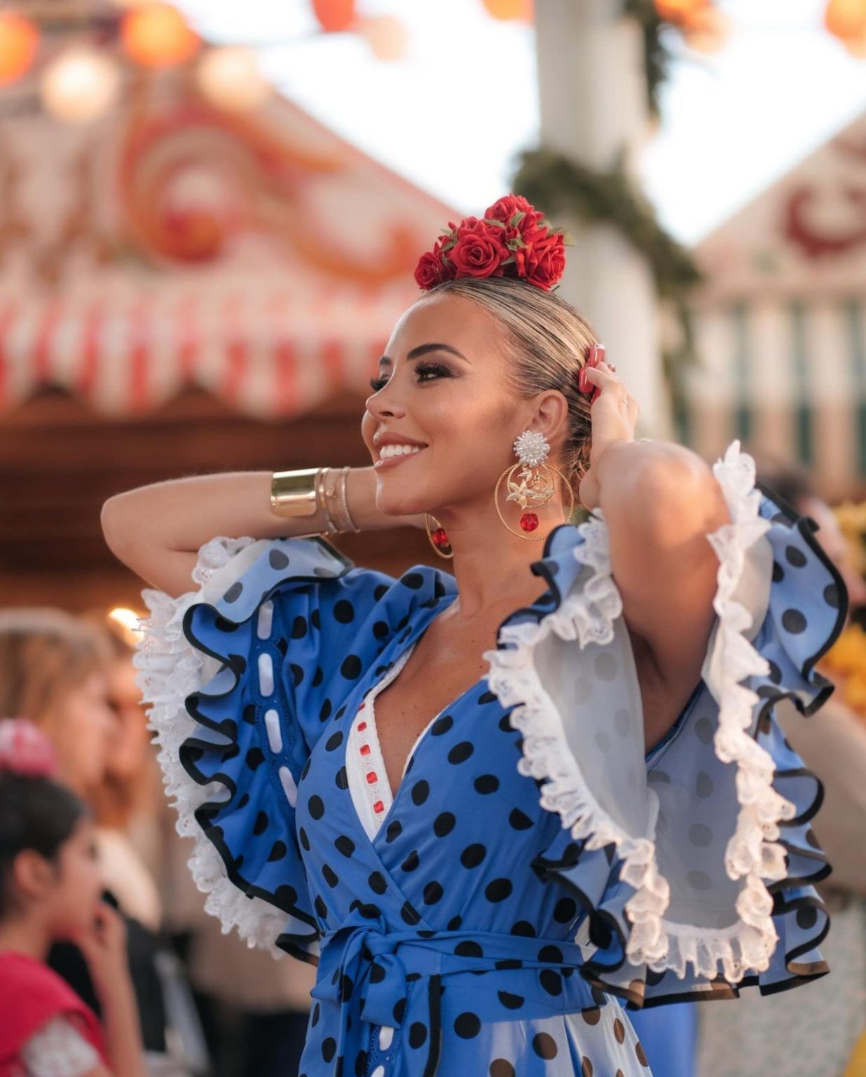 Alba Silva, deslumbrante en la Feria de Abril de Sevilla 2024 - Gastronomía y Moda