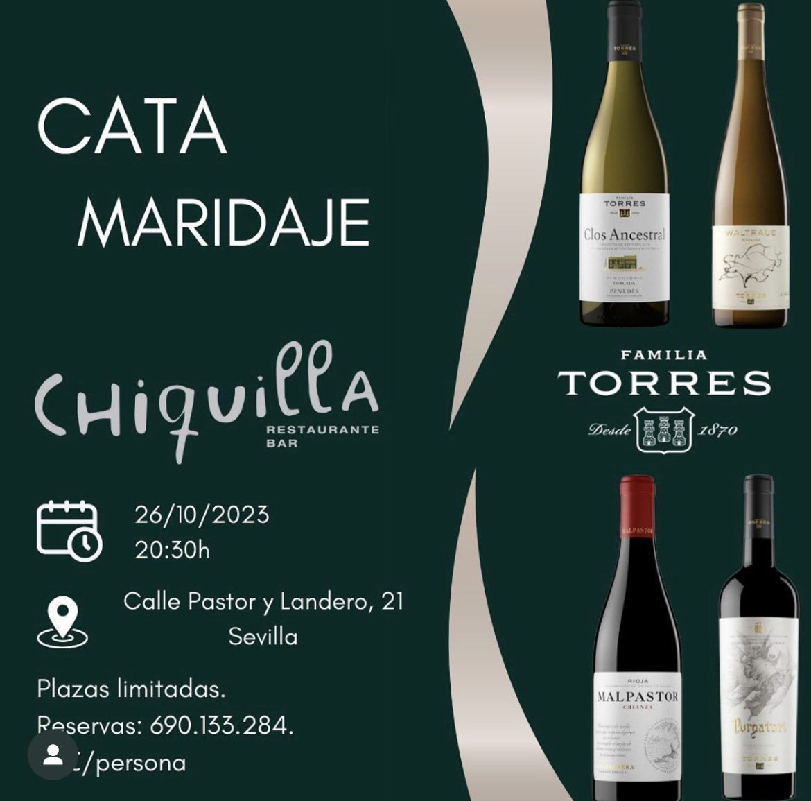 Chiquilla Restaurante y los vinos de la familia Torres se unen para una inolvidable cata maridaje Chiquilla Restaurante y los vinos de la familia Torres se unen para una inolvidable cata maridaje - Gastronomía y Moda