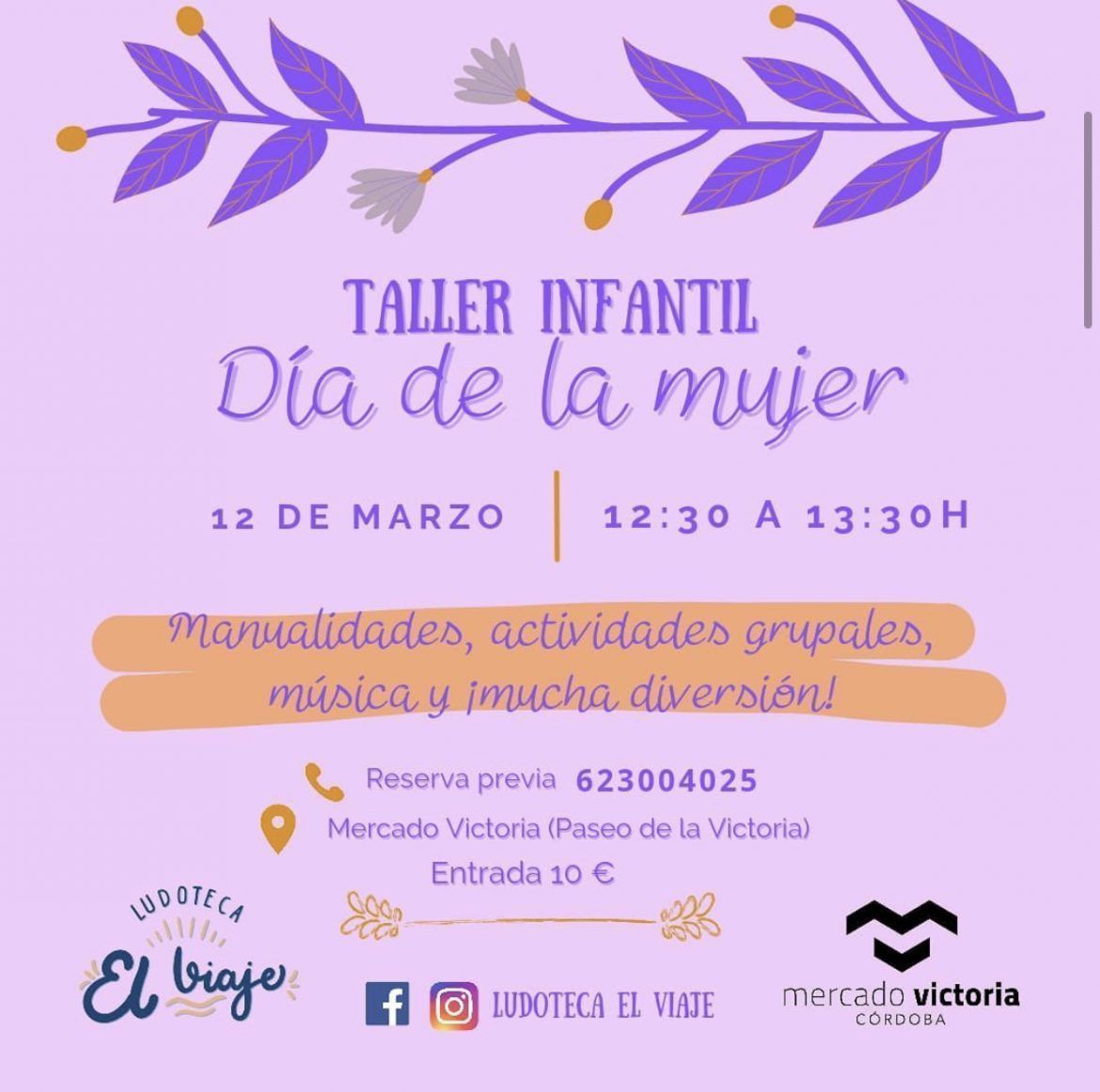 Taller para los más pequeños de la casa ante el Día de la Mujer en Córdoba Muy recomendado. Taller infantil ante el Día de la Mujer en Córdoba - Gastronomía y Moda