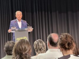 El alcalde de Sevilla, Jose Luis Sanz en un momento de su intervención | Foto Cristina Gala