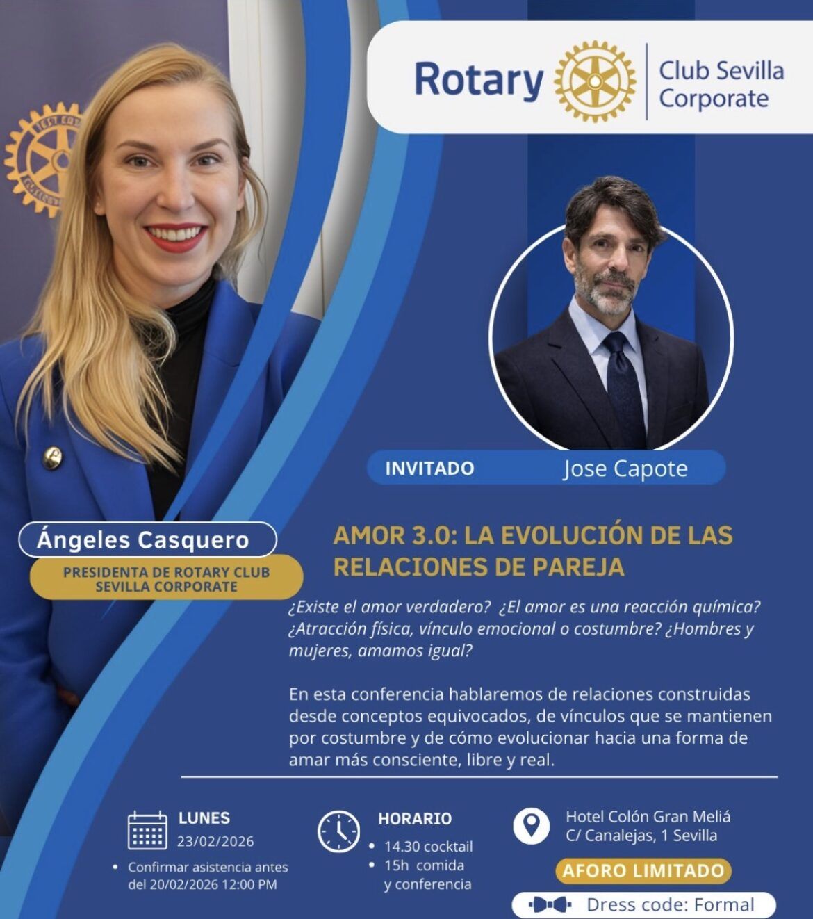 El Rotary Club Sevilla Corporate reflexiona sobre la evolución de las relaciones de pareja - Gastronomía y Moda