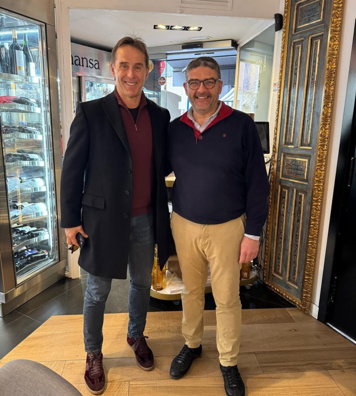 Julen Lopetegui disfruta de las brasas del restaurante Almansa - Gastronomía y Moda