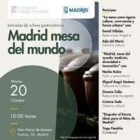 Cartel Jornadas Madrid, mesa del mundo