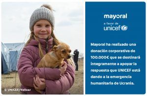 Mayoral colabora con Unicef España para ayudar a los niños y familias de Ucrania - Gastronomía y Moda