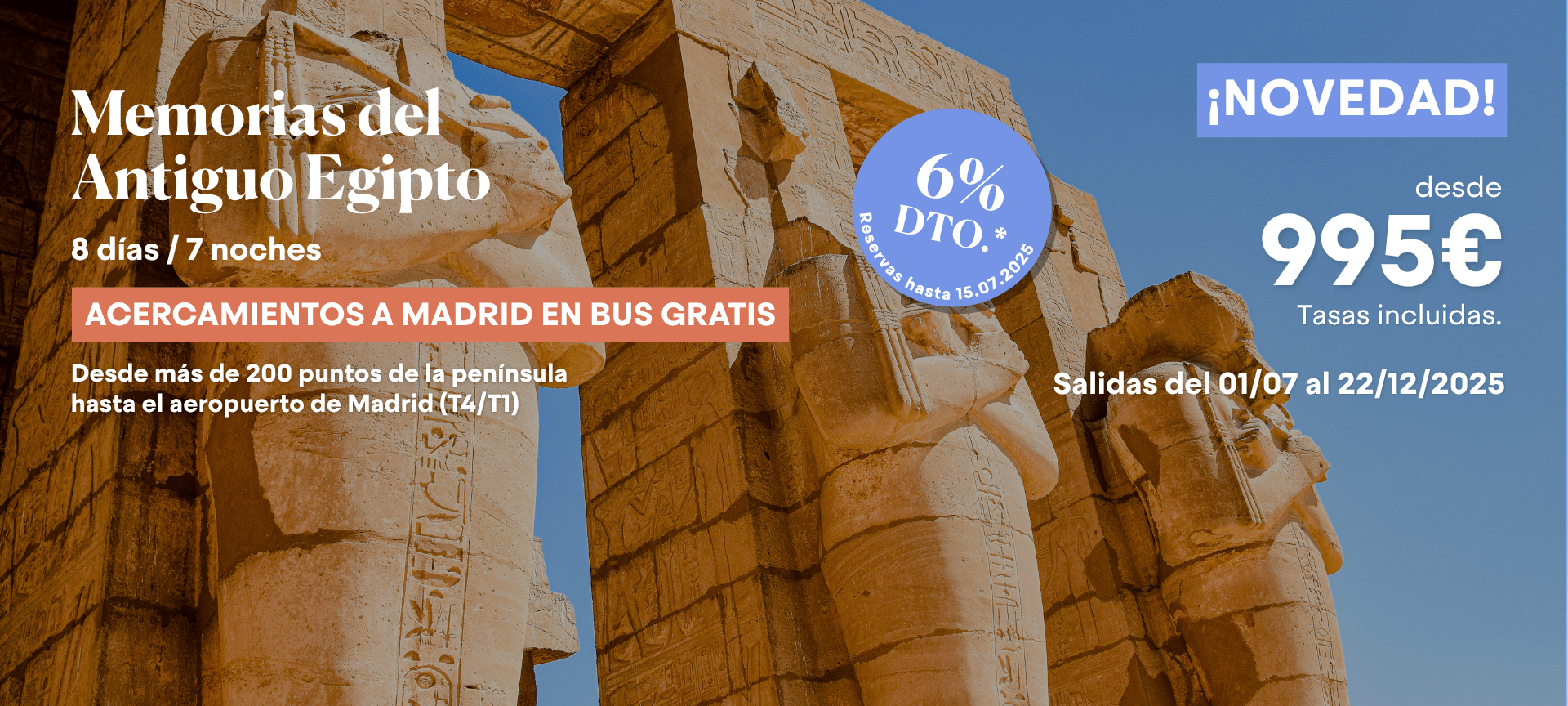 Cinco Estrellas Club ofrece traslados gratuitos para viajar a Egipto desde toda la Península - Gastronomía y Moda