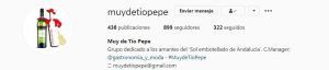 Grupo de amantes de Tío Pepe - Instagram - Gastronomía y Moda