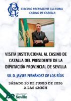 El Casino de Cazalla recibirá al presidente de la Diputación de Sevilla en una visita institucional  - Gastronomía y Moda