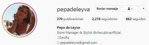 Perfil en Instagram de Pepa de Leyva - @pepadeleyva - Gastronomía y Moda
