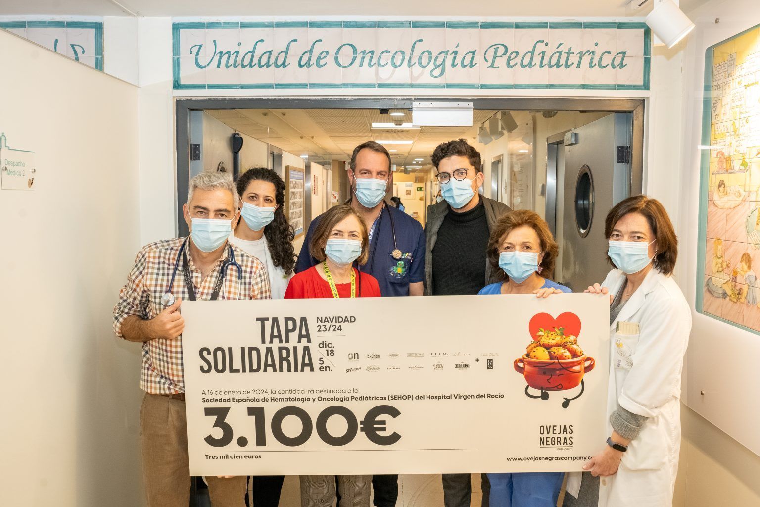 Ovejas Negras Company dona a la lucha contra el cáncer 3.100 euros - Gastronomía y Moda