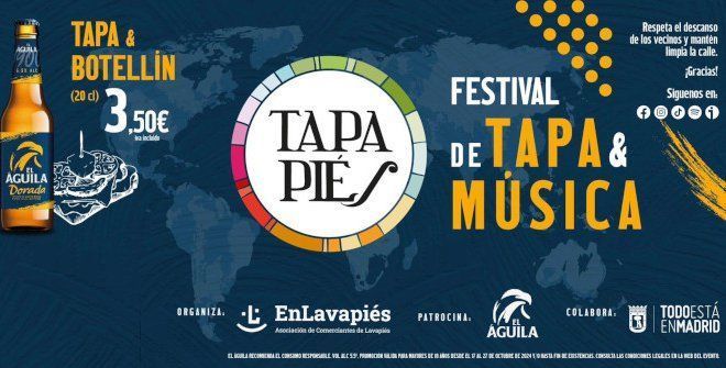 Más de 100 bares y restaurantes conforman la 14 edición de Tapapiés, el Festival Multicultural de Tapas y Música del madrileño barrio de Lavapiés Más de 100 bares y restaurantes conforman la 14 edición de Tapapiés, el Festival Multicultural de Tapas y Música del madrileño barrio de Lavapiés - Gastronomía y Moda