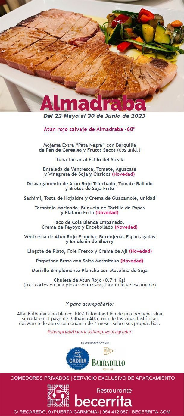 Las experiencias únicas e irresistibles de almadraba llegan al restaurante Becerrita - Gastronomía y Moda
