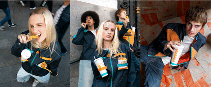 Popeyes lleva la comida para llevar al mundo de la moda con tres chaquetas exclusivas diseñadas por SkyShu - Gastronomía y Moda