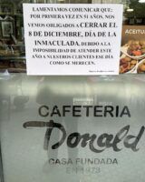 La Cafetería Donald, tajante, no abrirá el 8 de diciembre - Gastronomía y Moda