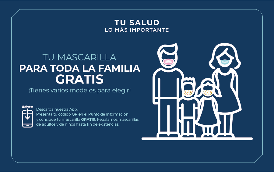 Airesur regala mascarillas - Gastronomía y Moda