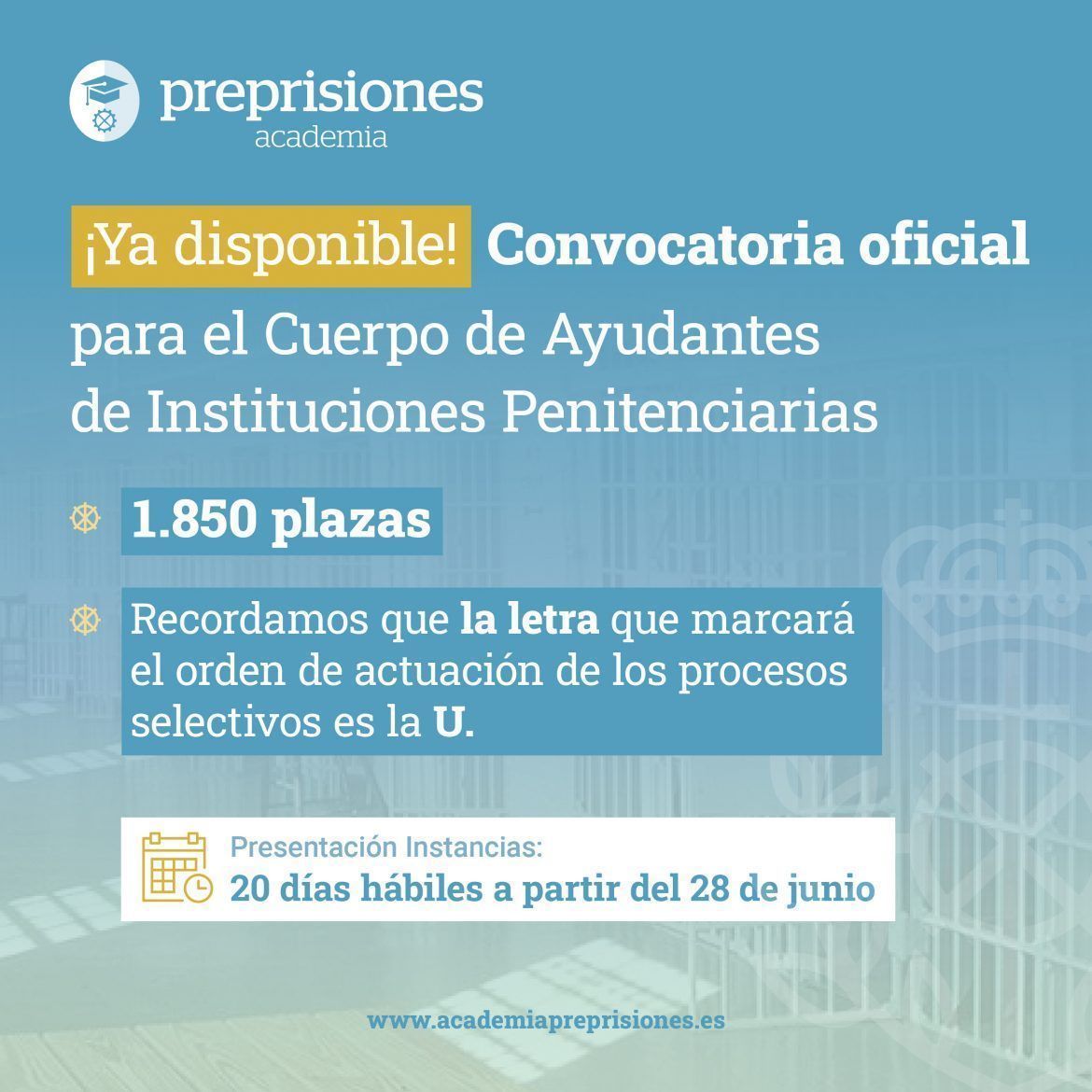 Oposiciones - Empleo. Convocatoria oficial para el Cuerpo de Ayudantes de Instituciones Penitenciarias - Gastronomía y Moda