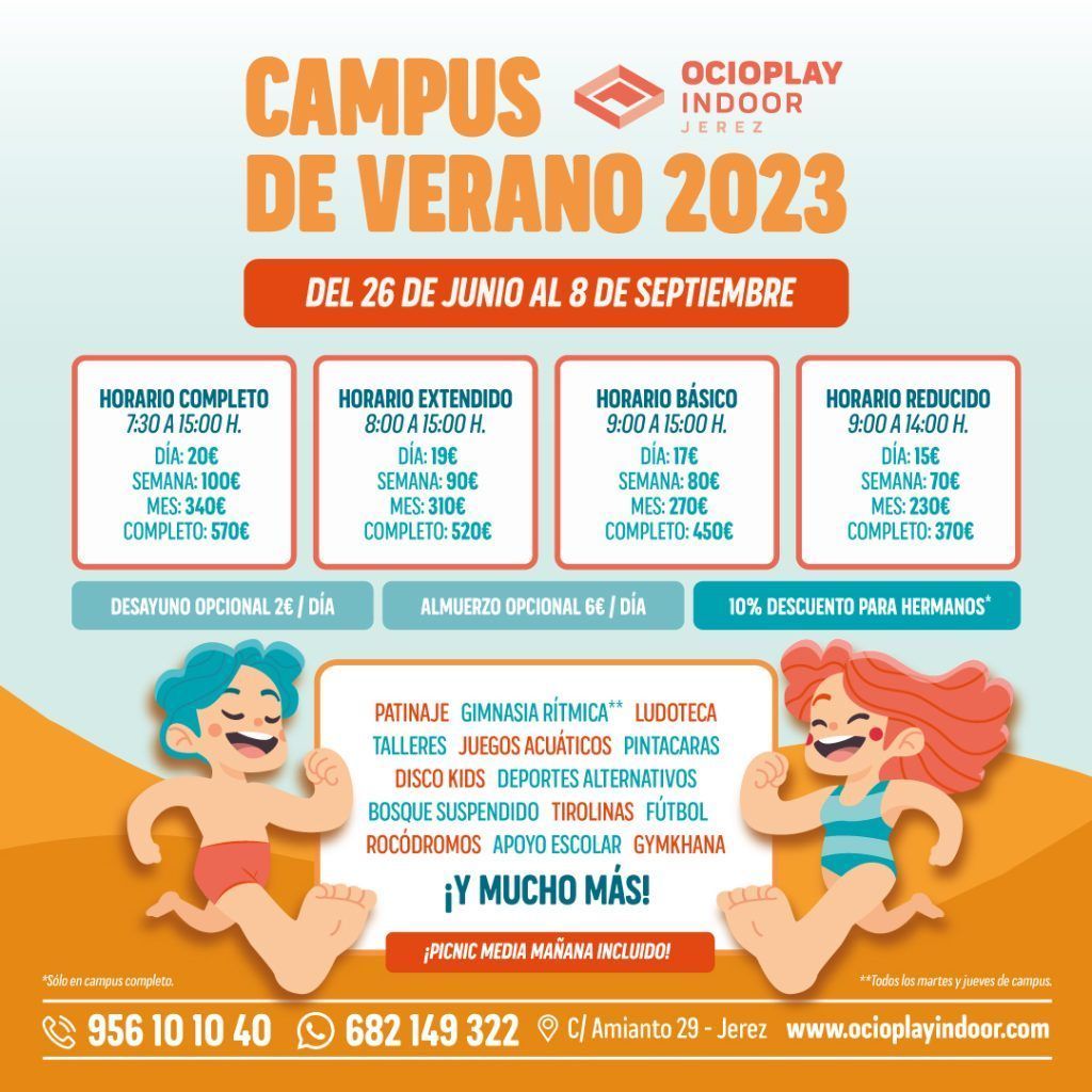 ¿Trabajas en Jerez de la Frontera y necesitas que tus peques se diviertan en verano? ¿Trabajas en Jerez de la Frontera y necesitas que tus peques se diviertan en verano? - Gastronomía y Moda
