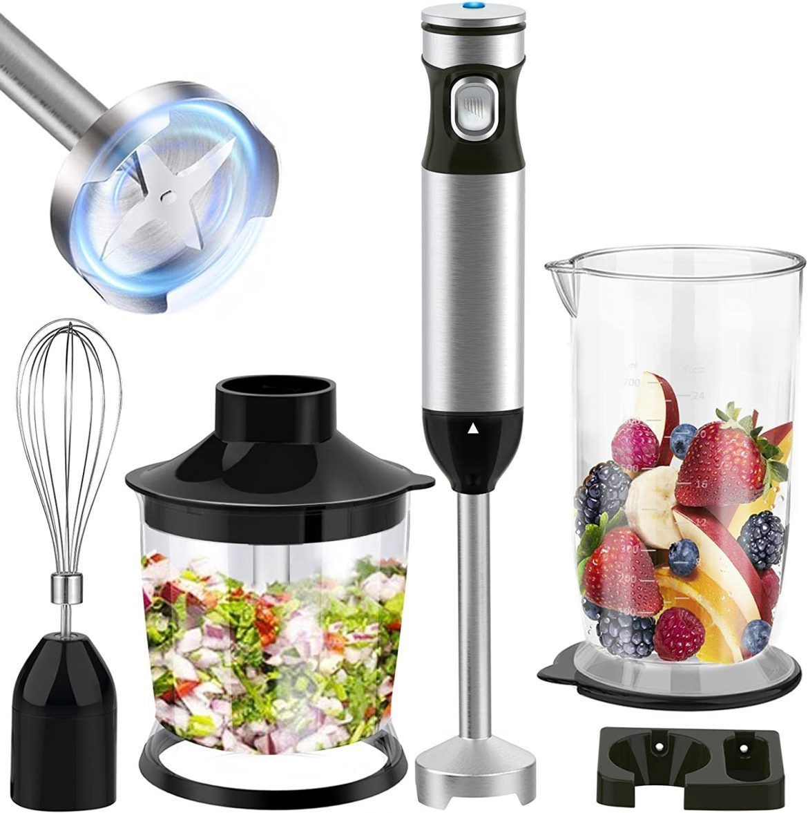 La Biolomix Batidora de mano eléctrica 4 en 1 de acero inoxidable ahora SOLO por menos de 30 euros - Gastronomía y Moda