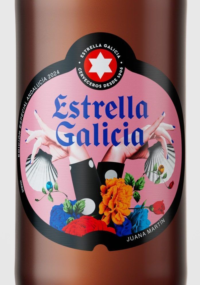 Estrella Galicia homenajea a Andalucía con una nueva edición especial diseñada por Juana Martín - Gastronomía y Moda