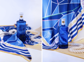 Solán de Cabras y Lola Casademunt lanzan un pañuelo navy para homenajear a Barcelona durante la America’s Cup - Gastronomía y Moda